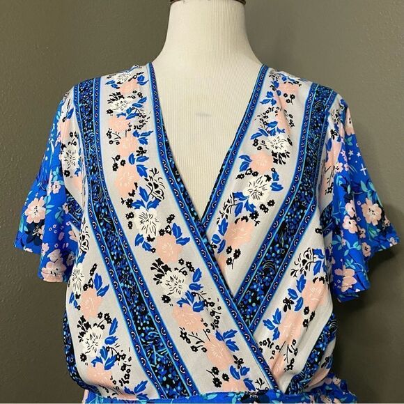 Women Floral Sexy Backless Evening Party Beach Long Mini Dresses Boho Sundress - Picture 3 of 9